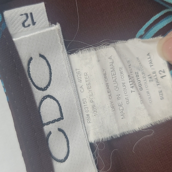 CDC brown summer floral dress sz 12 - Picture 8 of 12